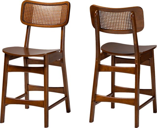 Bolgiano Walnut Brown Counter Stool, Set of 2 - Thumbnail - Image 1