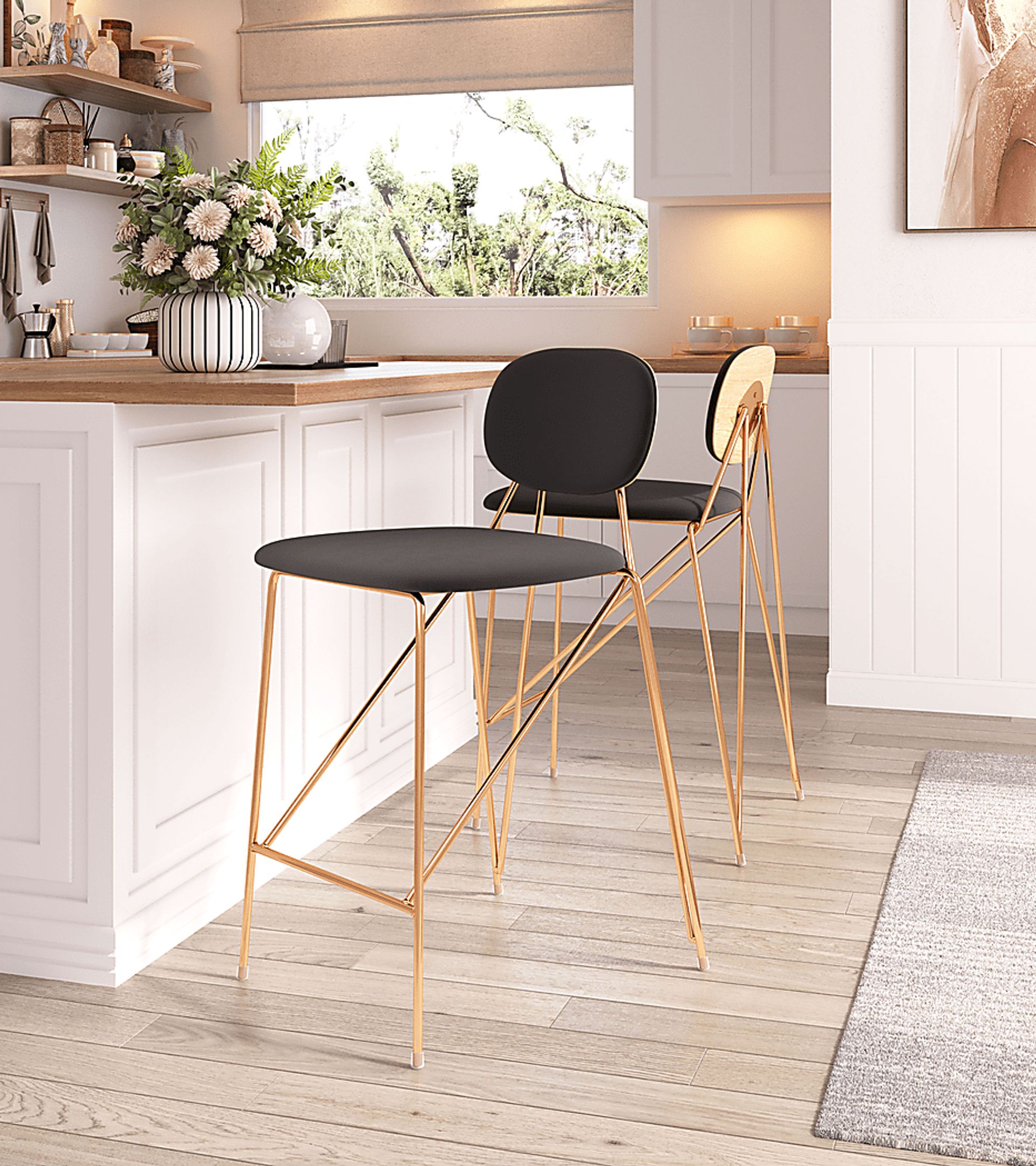 Bolivar Gray Counter Height Stool, Set of 2 - Image 2