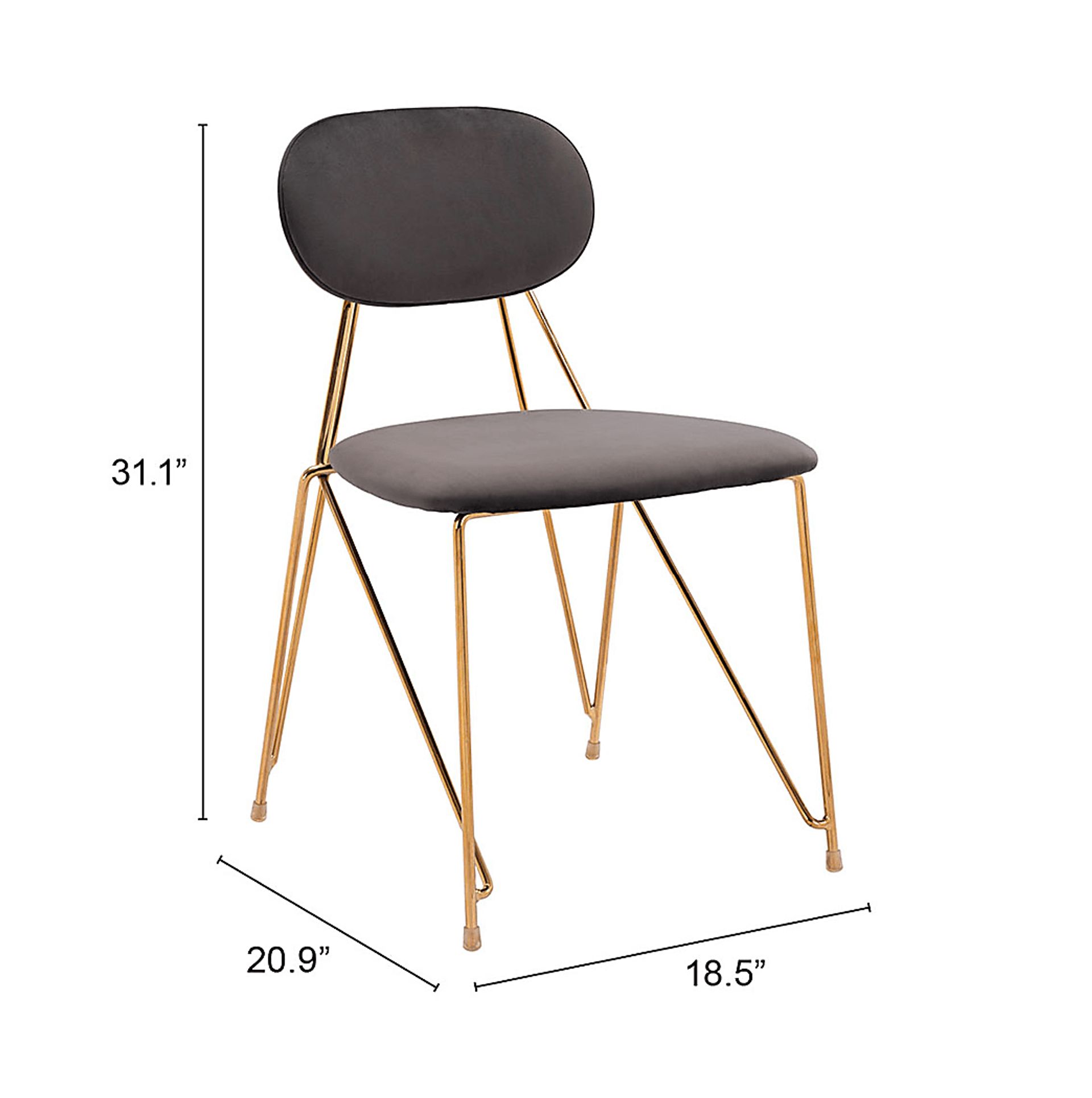 Bolivar Gray Side Chair, Set of 2 - Image 10