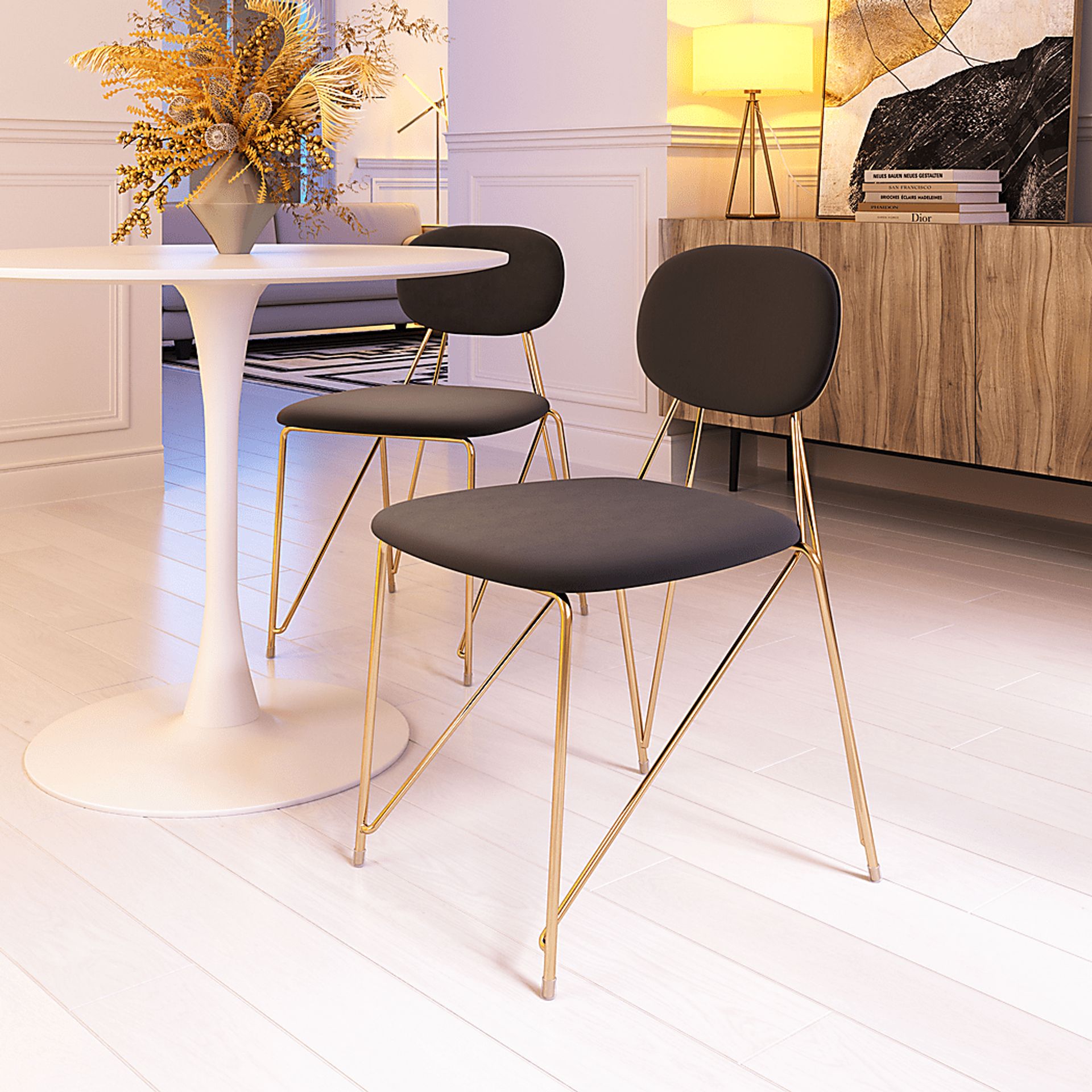 Bolivar Gray Side Chair, Set of 2 - Image 9