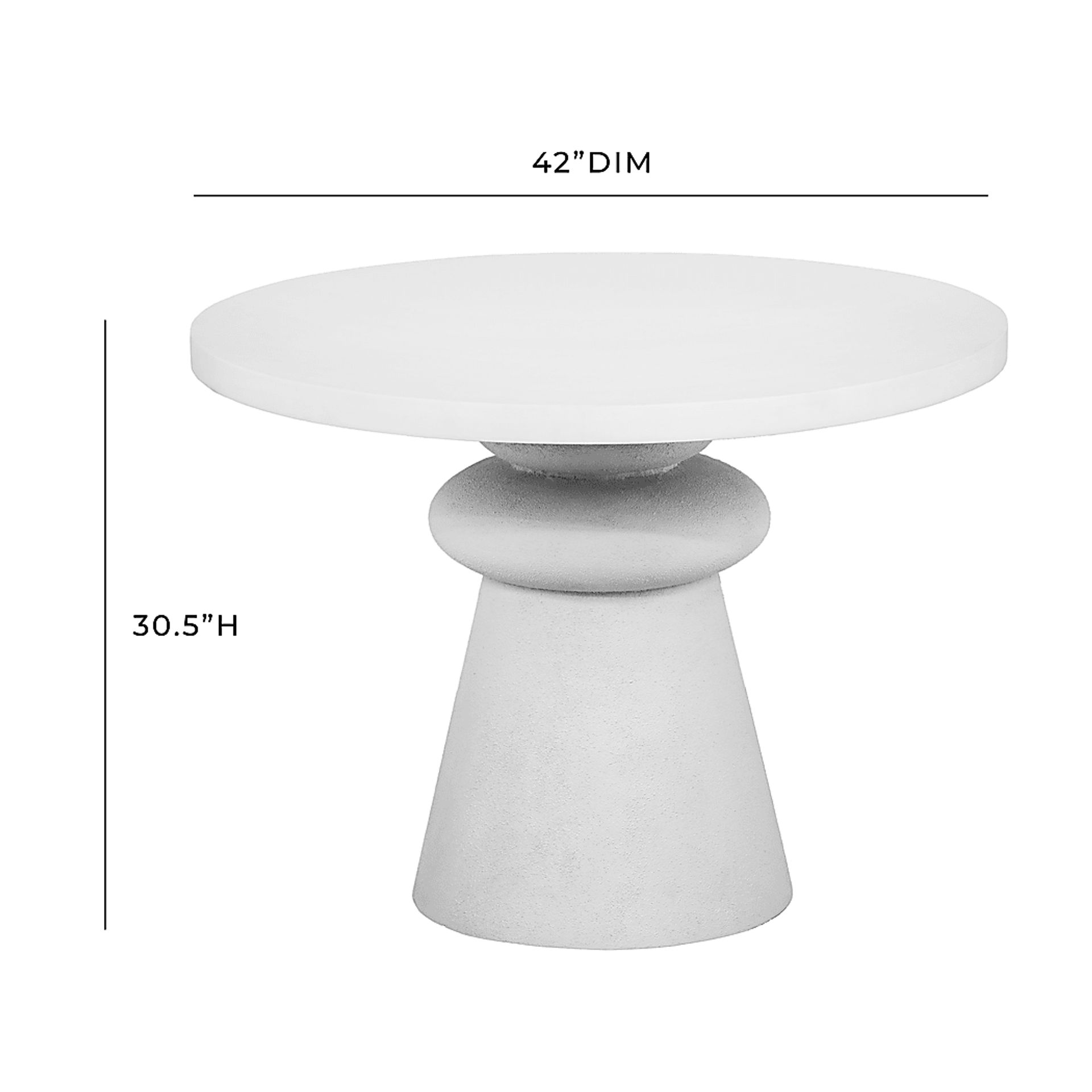 Bolleana White Dining Table - Image 6