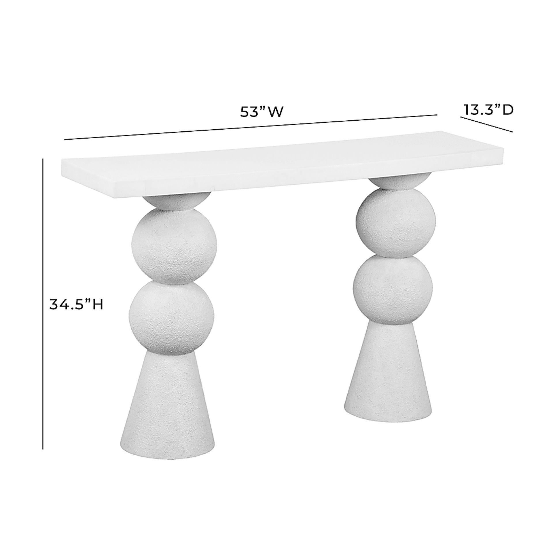 Bolleana White Sofa Table - Image 6