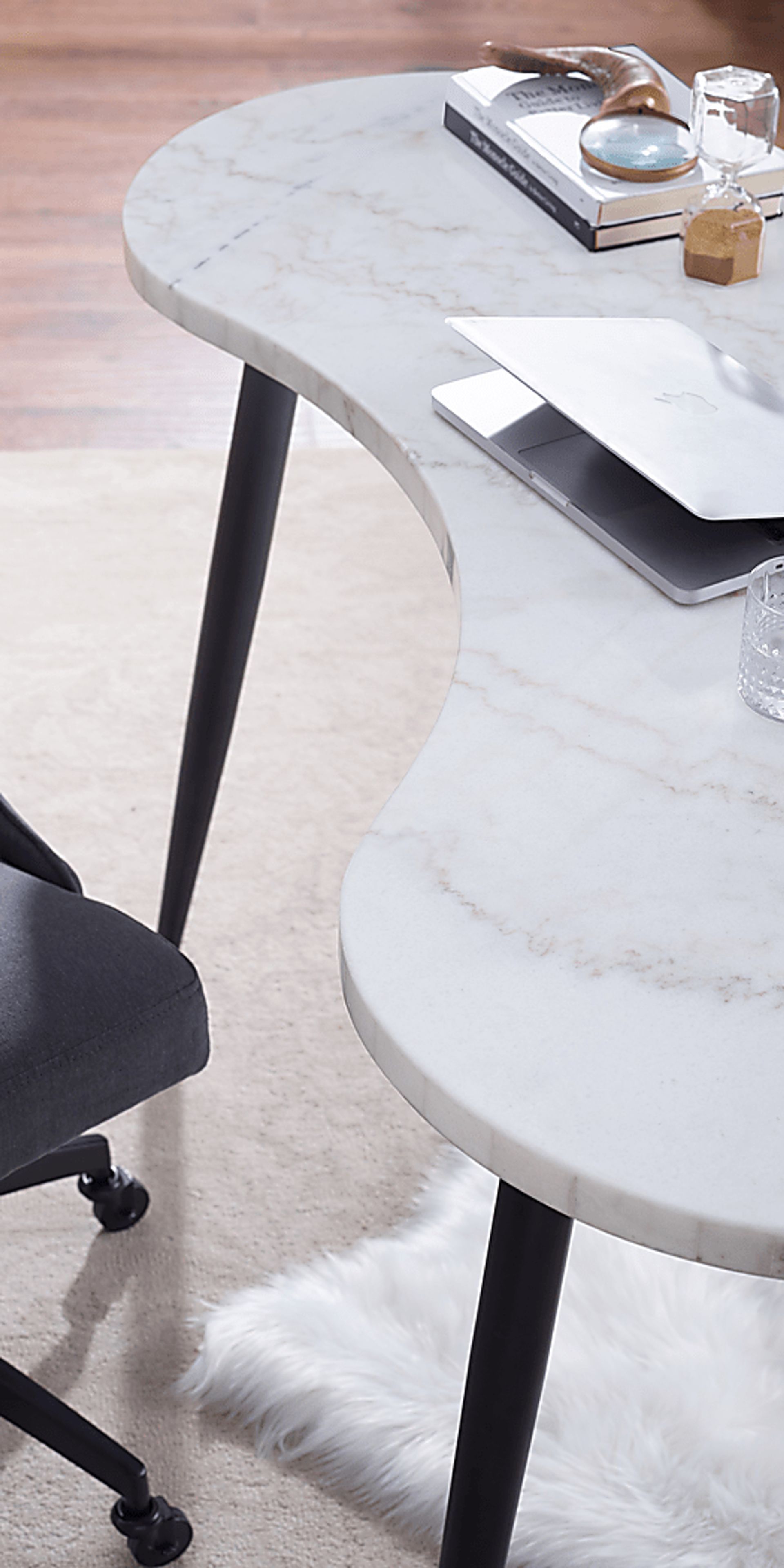 Bollen White Marble Desk - Image 2