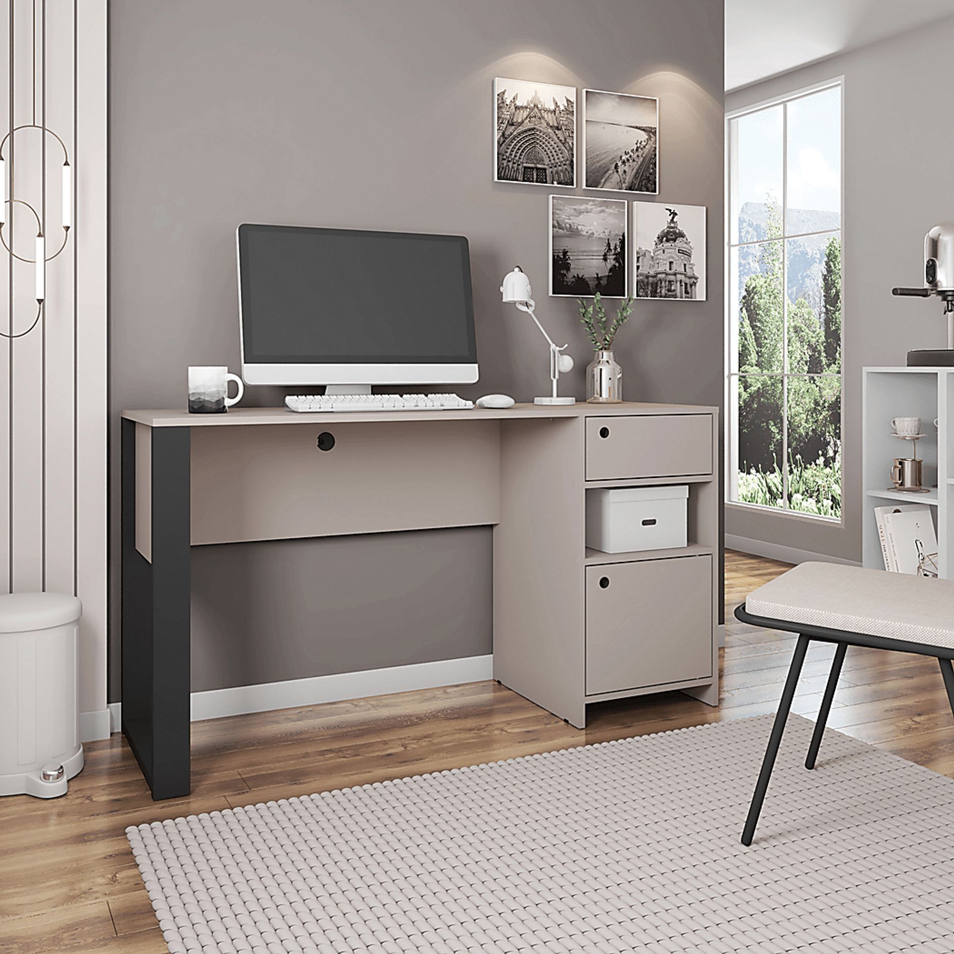 Bomoni Gray Writing Desk - Image 2