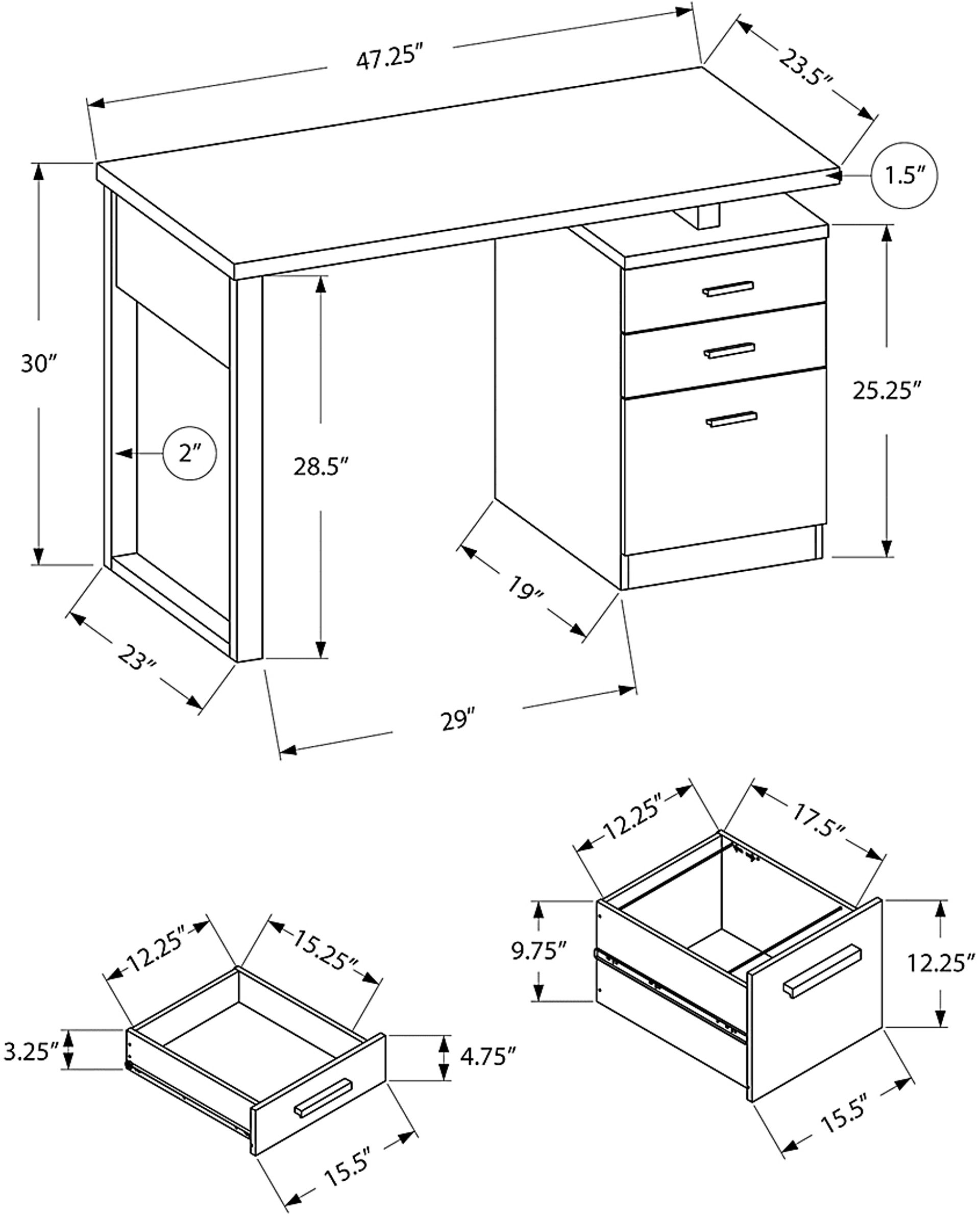 Bonacker White Desk - Image 12