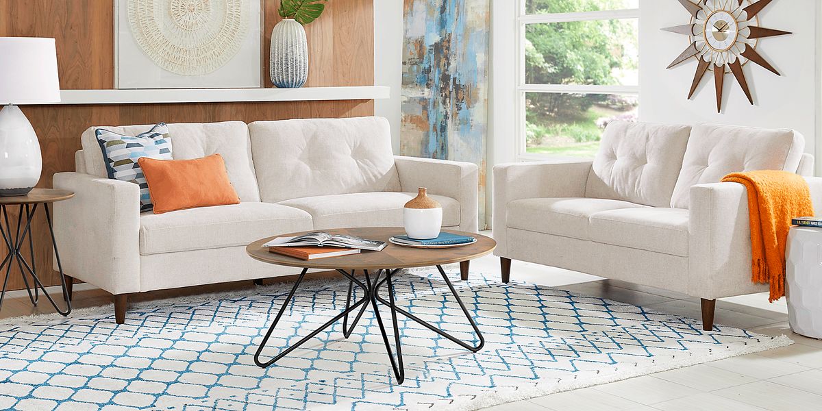 Bonavista Beige 7 Pc Living Room Rooms To Go