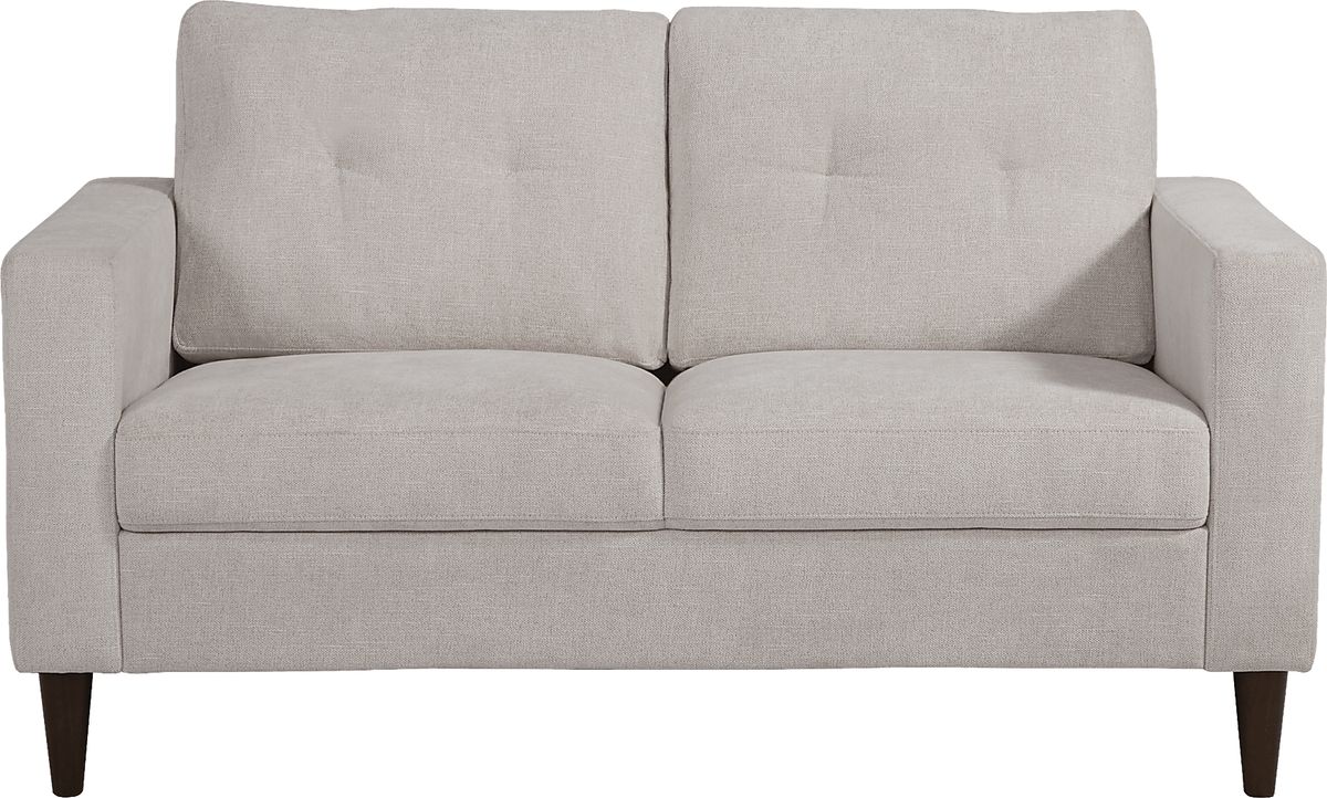 Bonavista Beige Polyester Fabric Loveseat Rooms to Go