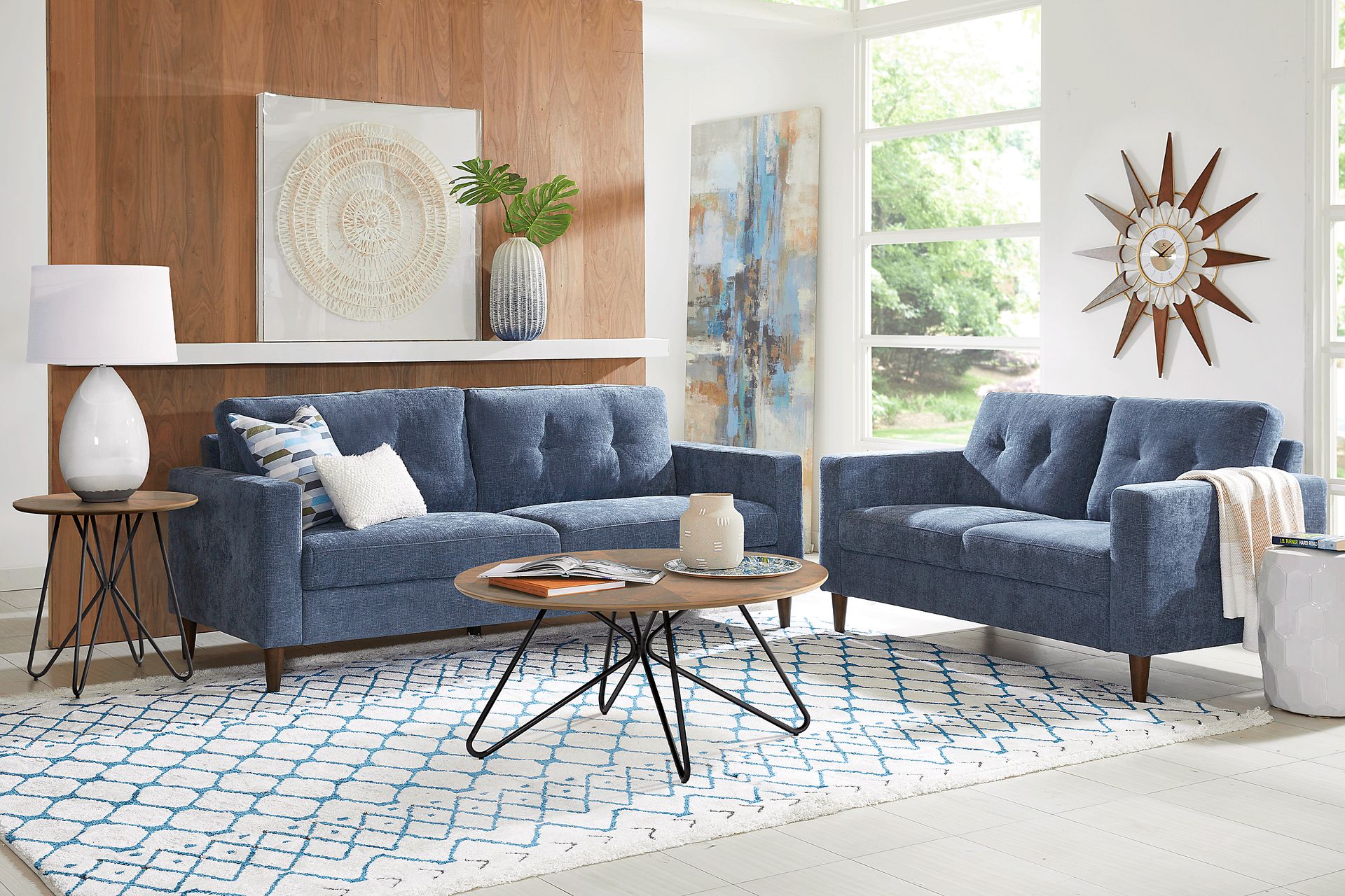 Bonavista Blue 7 Pc Living Room - Image 1