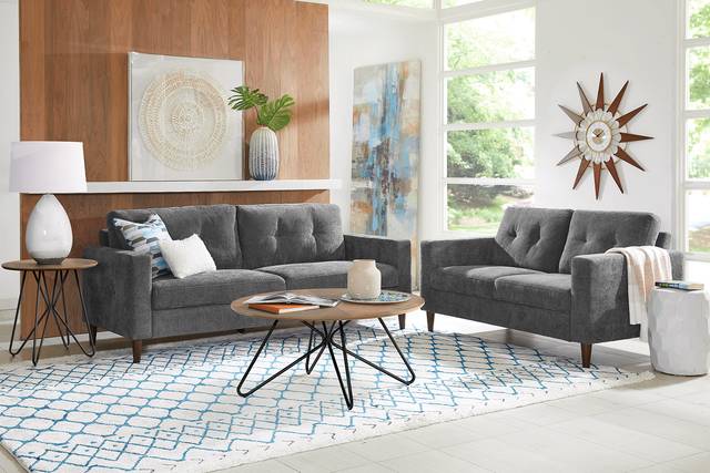 Bonavista Gray 5 Pc Living Room - Thumbnail - Image 1
