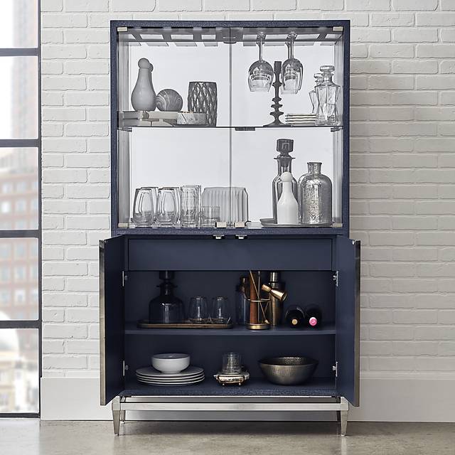 Bonham Blue Bar Cabinet - Thumbnail - Image 2