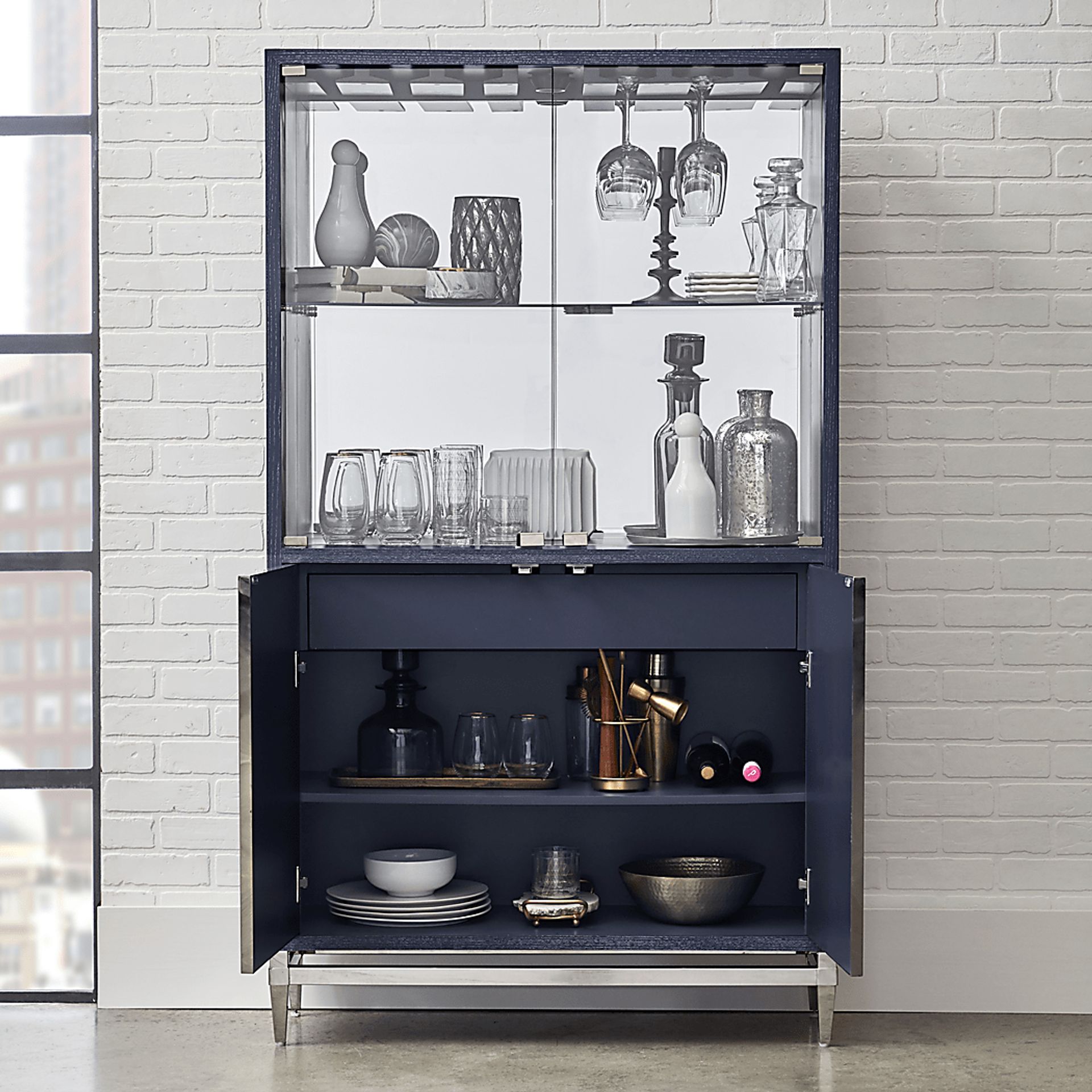Bonham Blue Bar Cabinet - Image 2