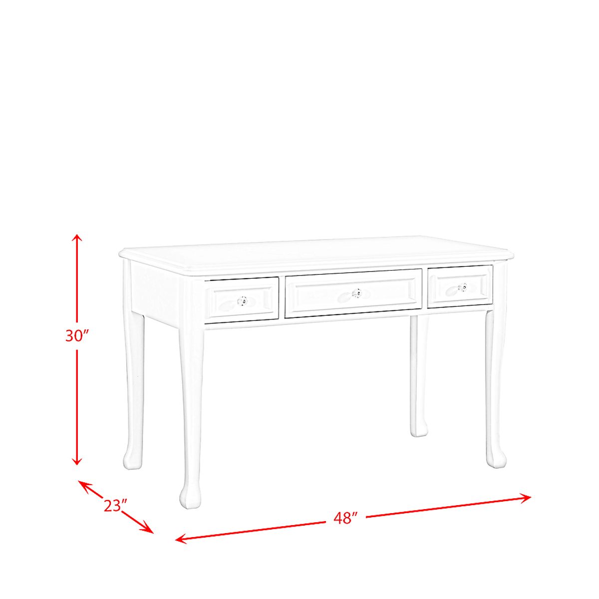 Bonielane White Desk | Rooms to Go