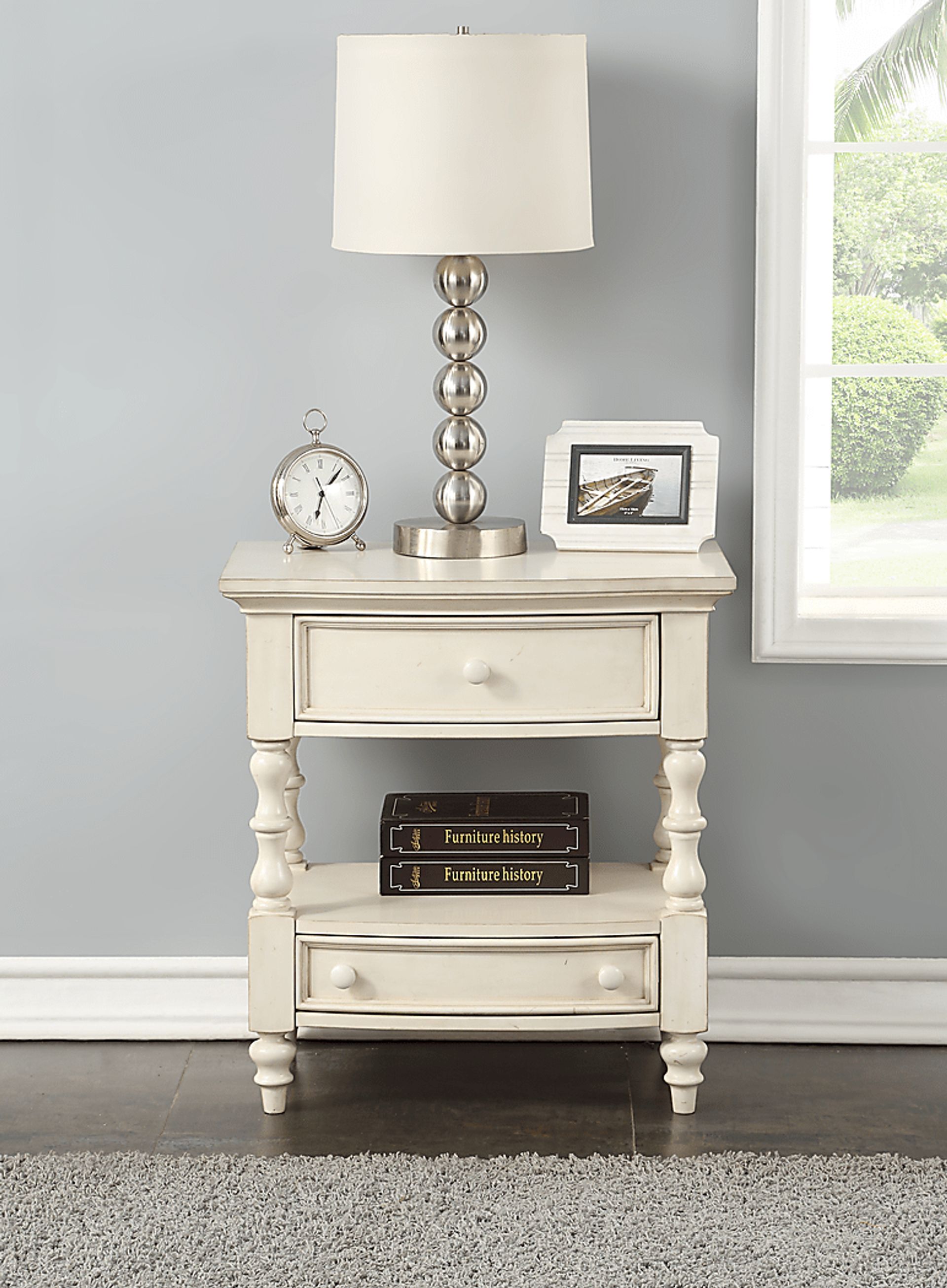 Bonisee White End Table - Image 7
