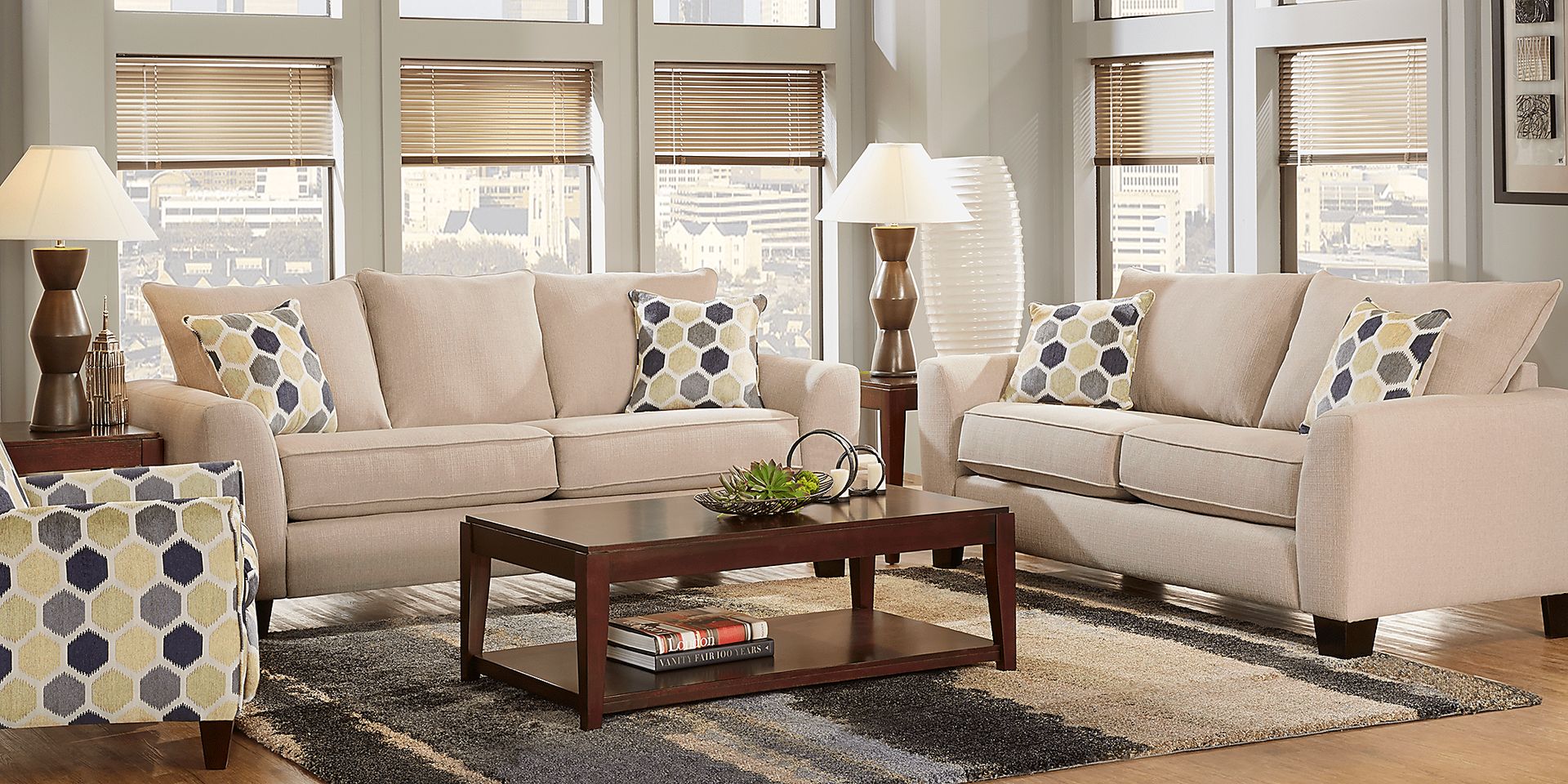 Bonita Springs 2 Pc Beige Living Room - Image 1