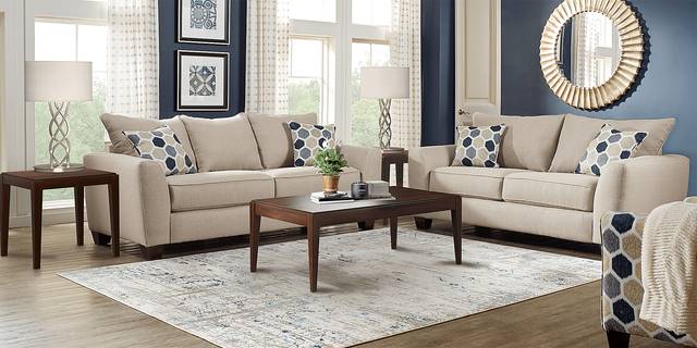 Bonita Springs Beige 2 Pc Sleeper Living Room - Thumbnail - Image 1