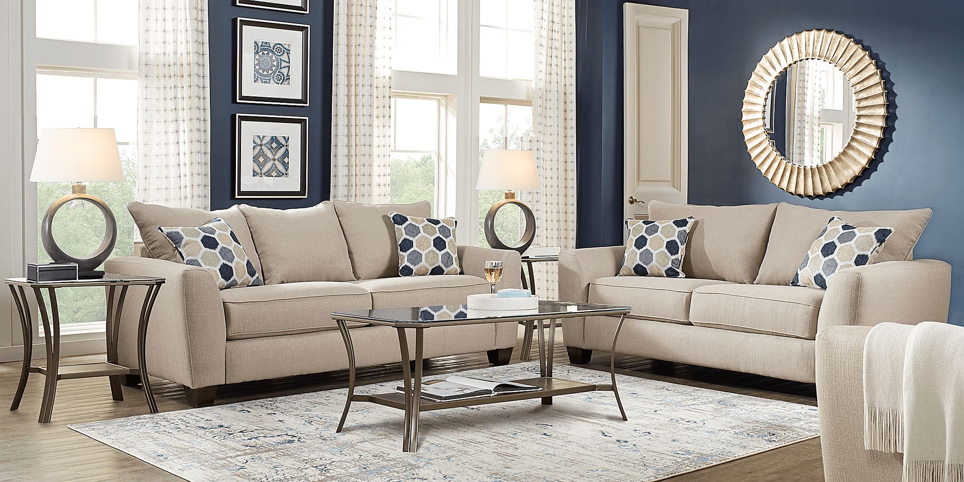 Bonita Springs Beige 8 Pc Living Room - Image 1