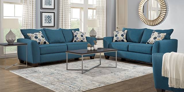 Bonita Springs Blue 7 Pc Living Room - Thumbnail - Image 1