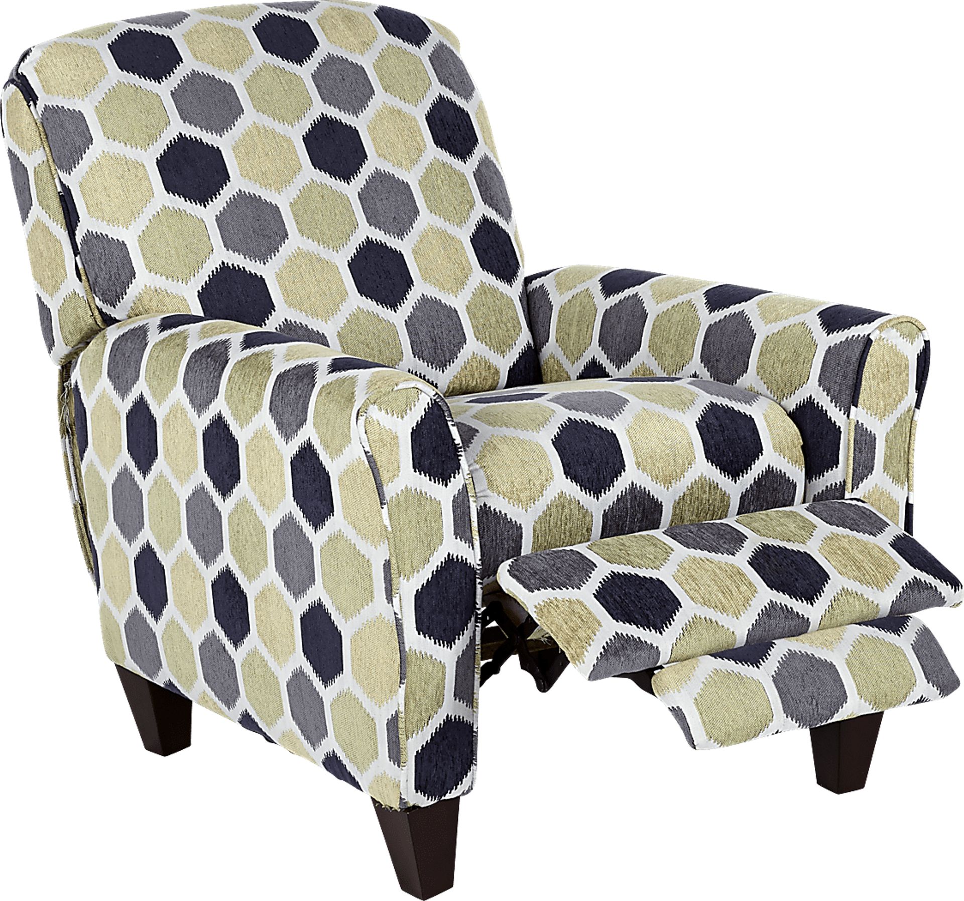 Bonita Springs Blue Accent Pushback Recliner - Image 2