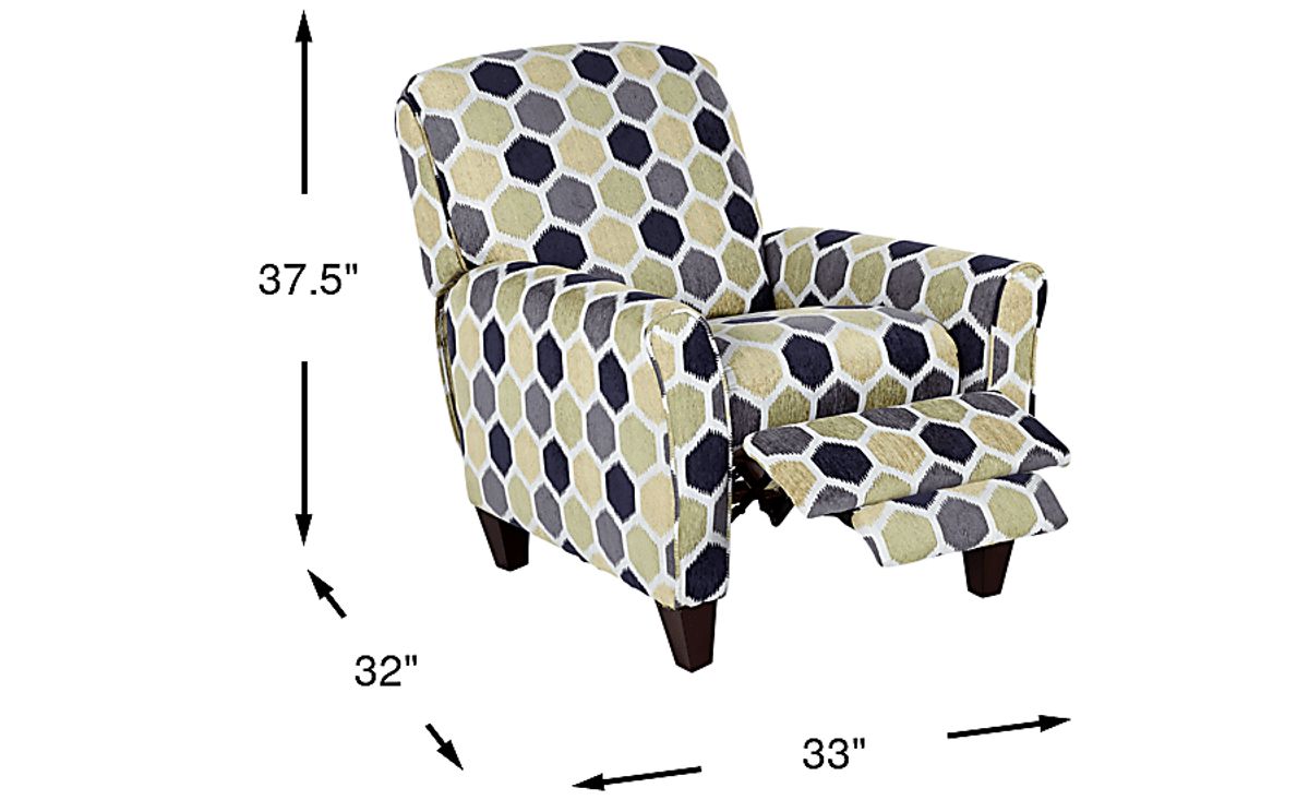 Bonita Springs Blue Textured Accent Recliner | Rooms to Go