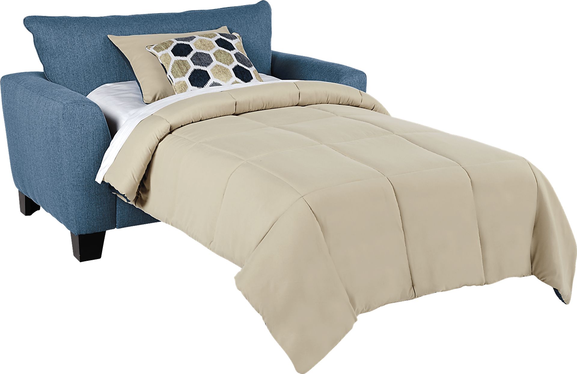Bonita Springs Blue Gel Foam Sleeper Chair - Image 2