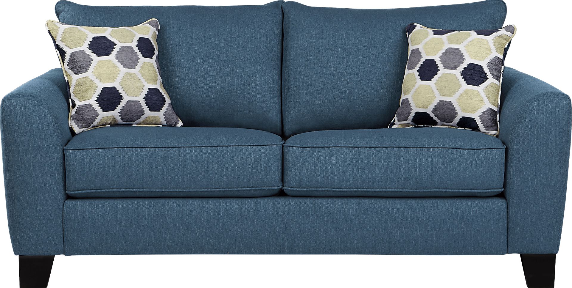 Bonita Springs Blue Gel Foam Sleeper Loveseat - Image 1