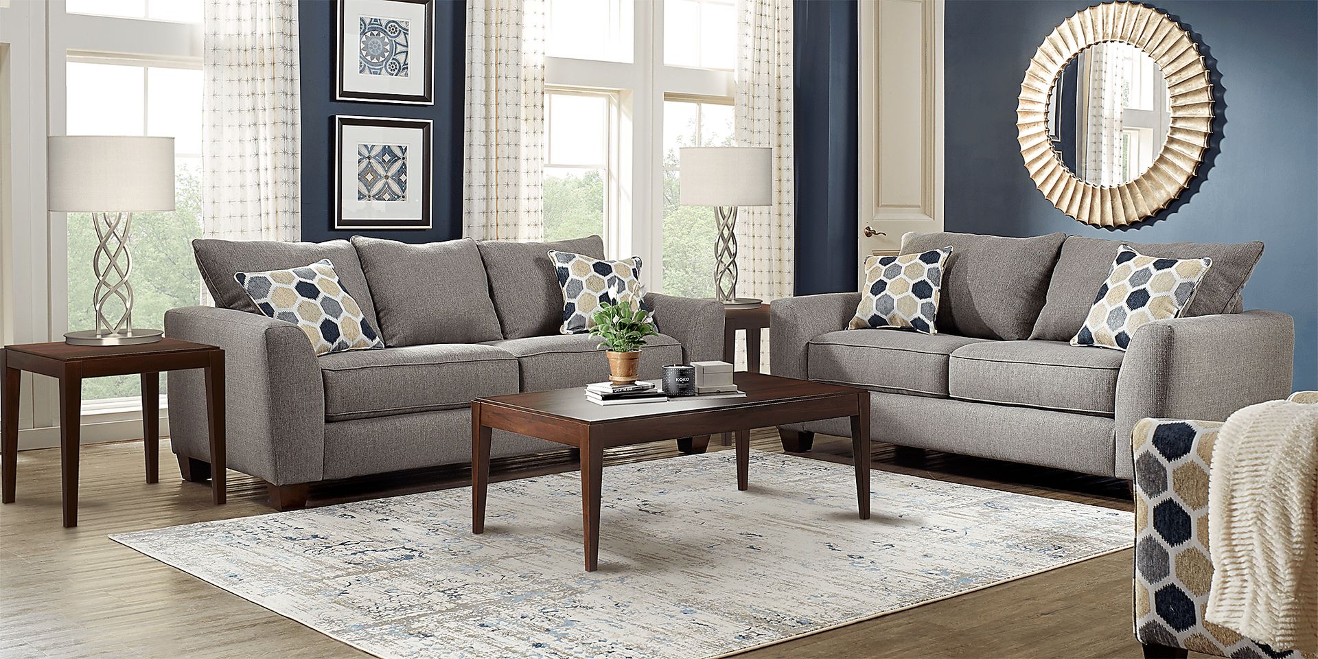 Bonita Springs Gray 3 Pc Living Room - Image 1