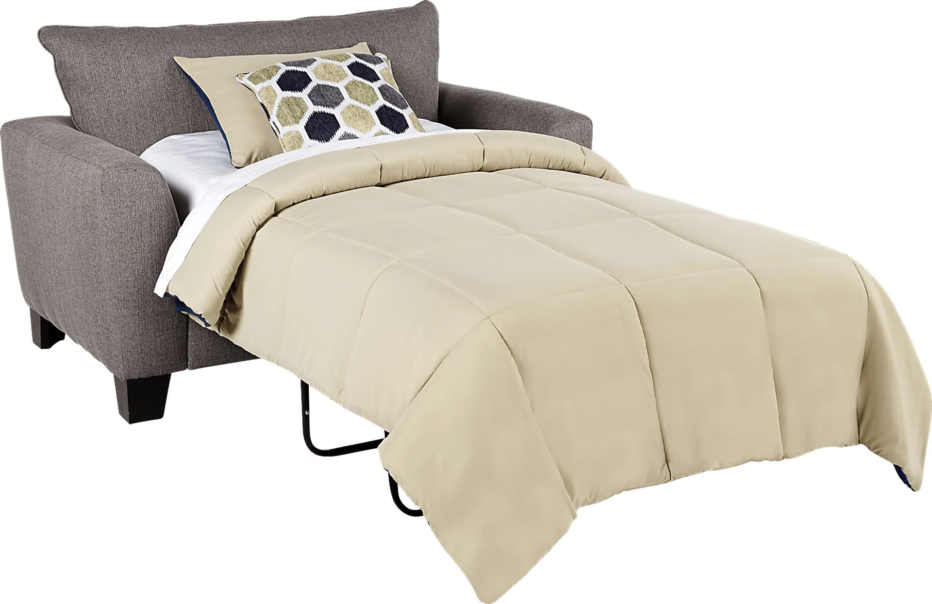 Bonita Springs Gray Gel Foam Sleeper Chair - Image 2