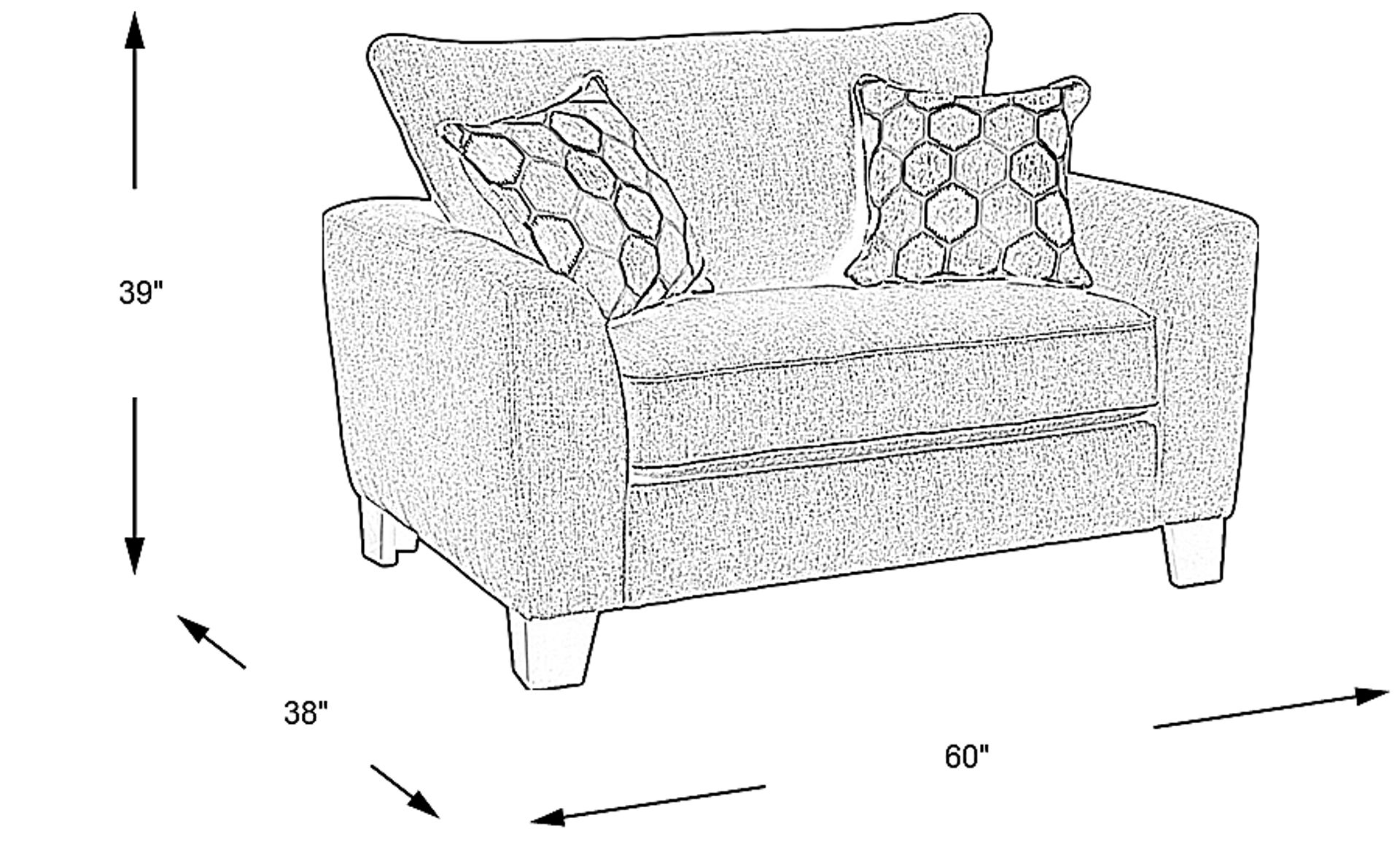 Dimension Image. Please refer to the Dimension Tab on this page for dimension details.