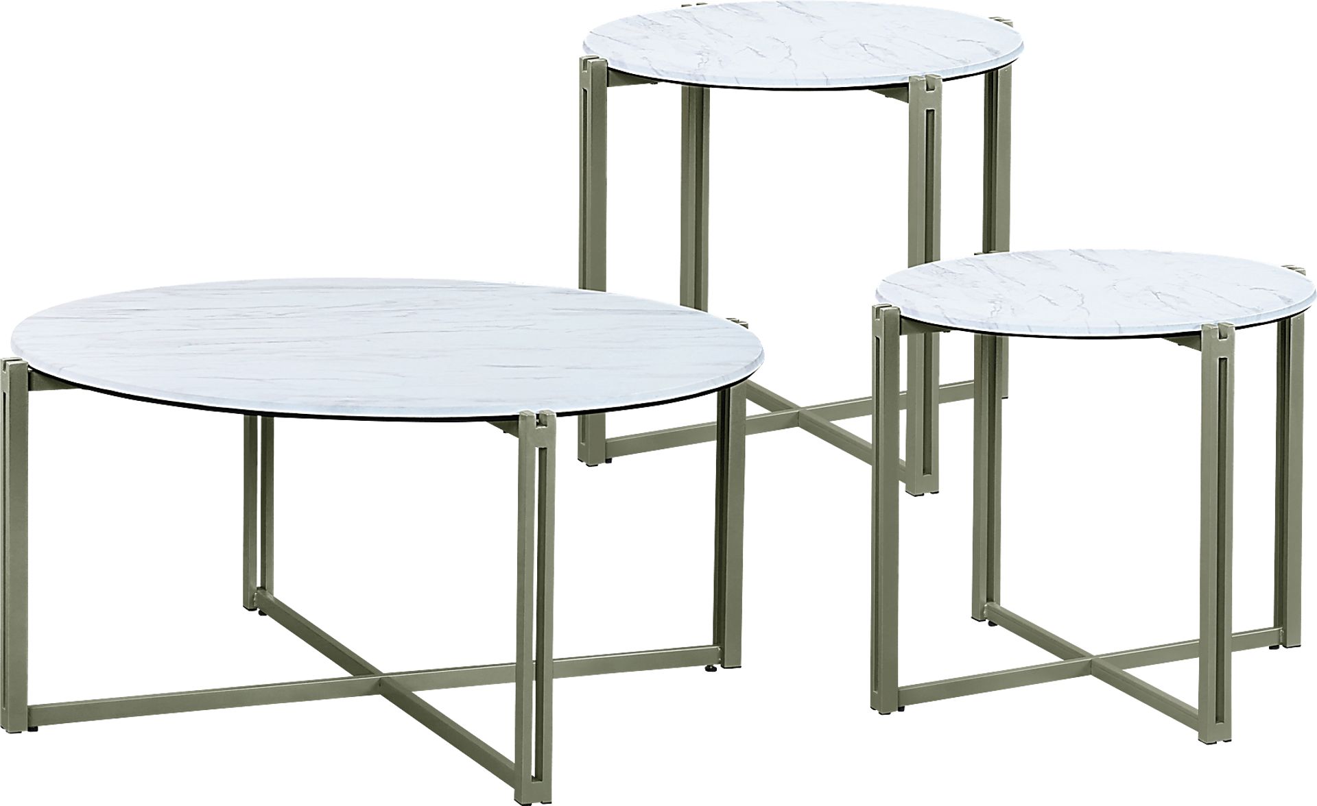 Bonito Beige 3 Pc Table Set - Image 1
