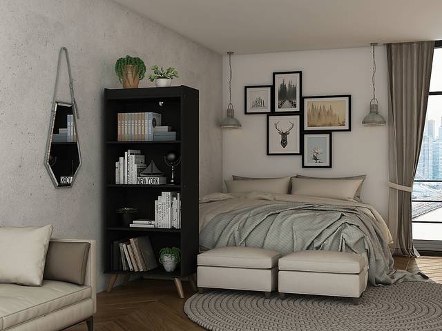 Bonnedelle Black Bookcase - Thumbnail - Image 2