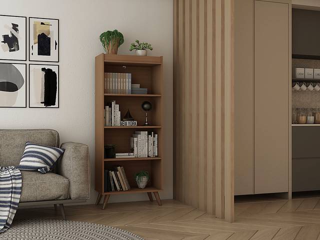 Bonnedelle Brown Bookcase - Thumbnail - Image 4