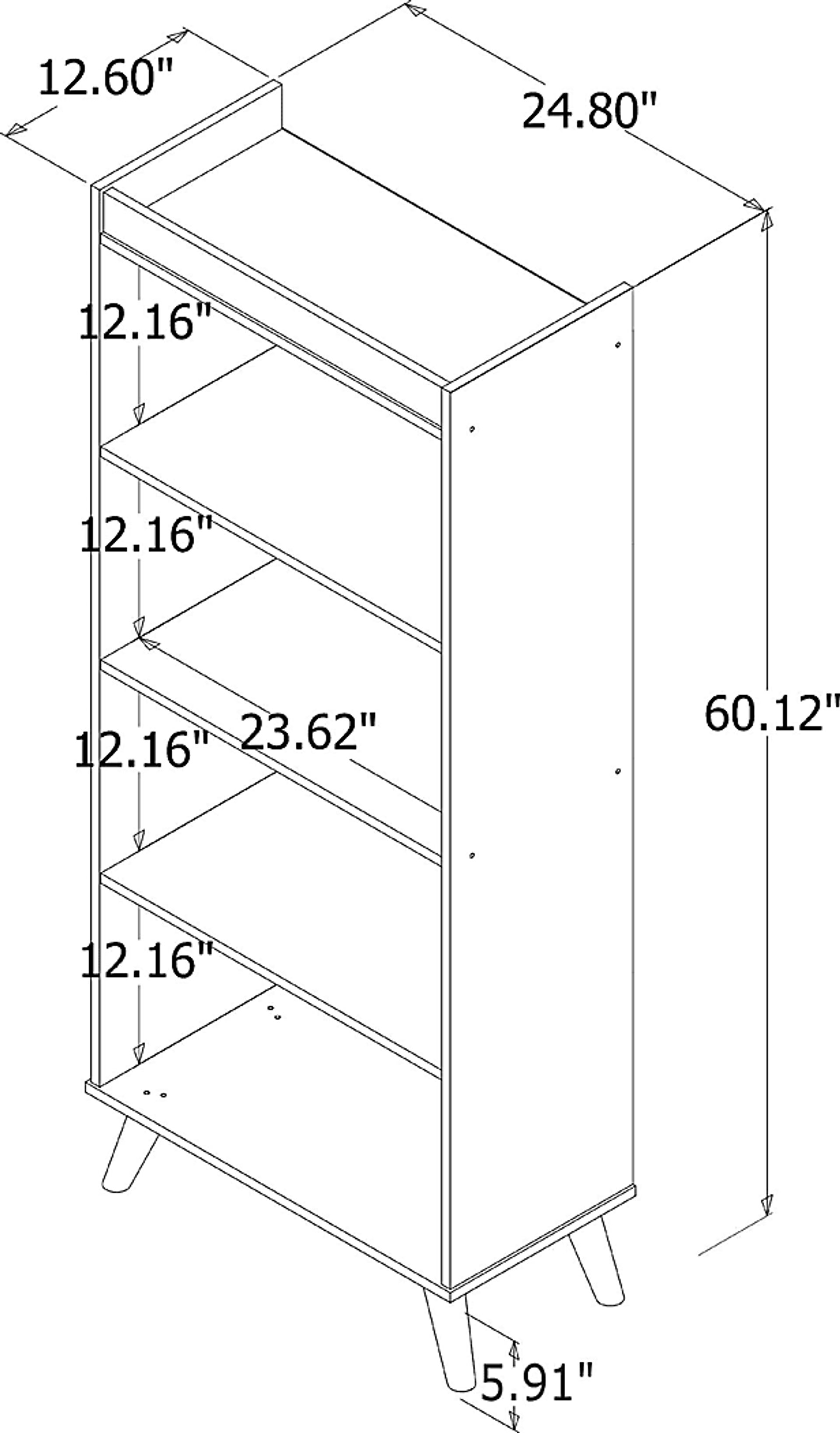 Bonnedelle Off-White Bookcase - Image 3