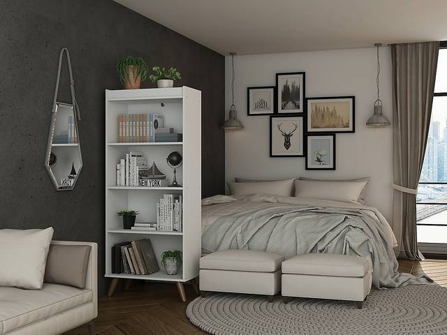 Bonnedelle White Bookcase - Thumbnail - Image 2