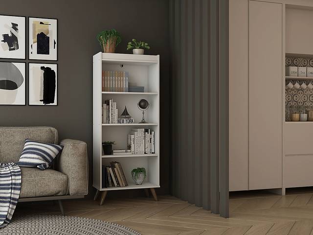 Bonnedelle White Bookcase - Thumbnail - Image 4