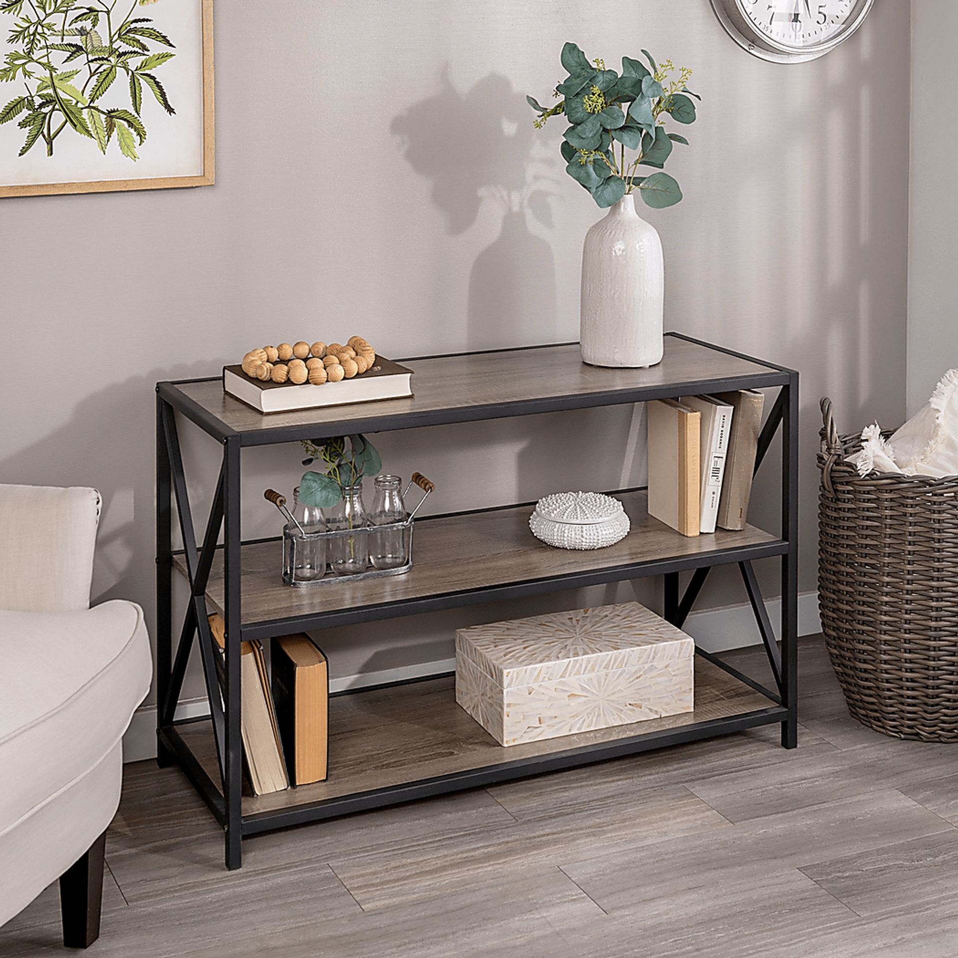 Booker Gray Bookcase - Image 4