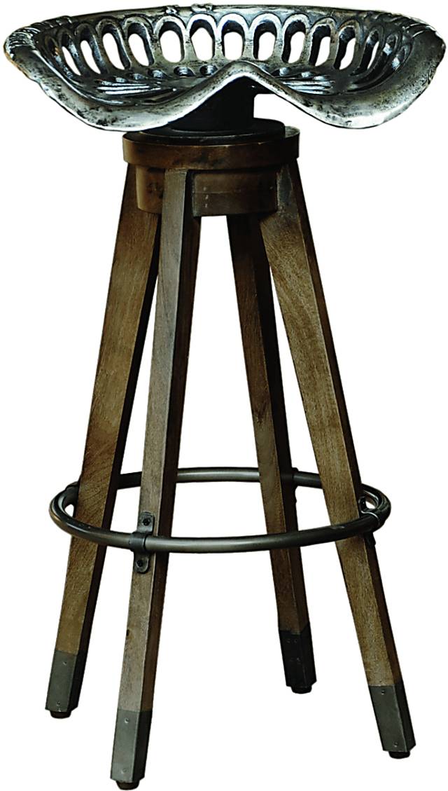 Boone Brown Swivel Barstool - Thumbnail - Image 1