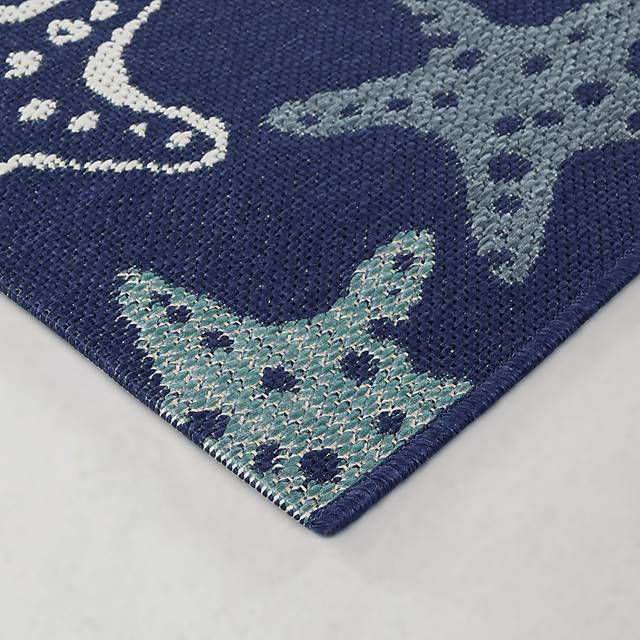 Bora Boulevard Blue 5'3 x 7' Indoor/Outdoor Rug - Thumbnail - Image 3