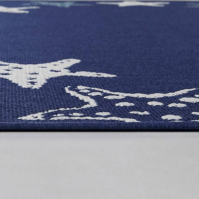 Bora Boulevard Blue 5'3 x 7' Indoor/Outdoor Rug - Thumbnail - Image 4