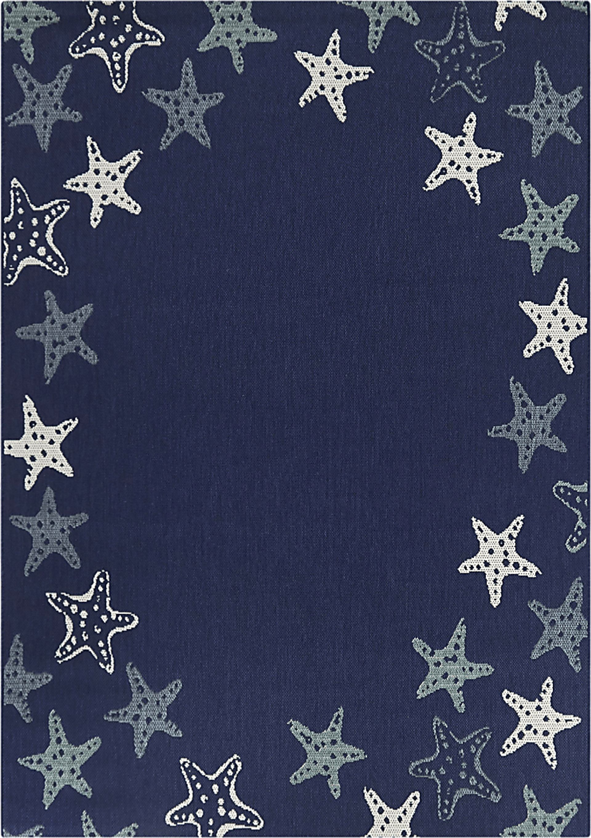 Bora Boulevard Blue 7'10 x 10' Indoor/Outdoor Rug - Image 1