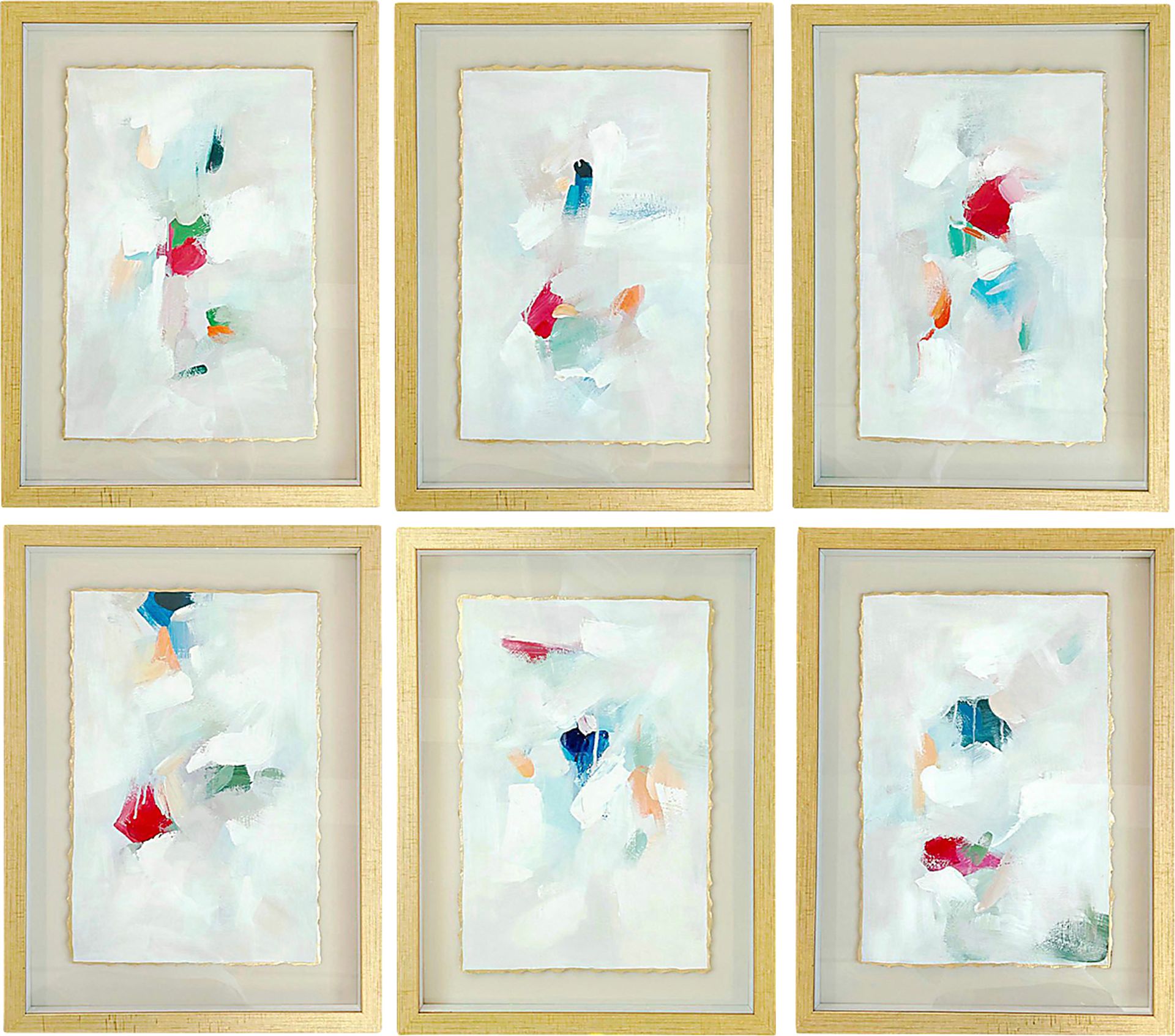 Borah Blue Artwork, Set of 6 - Image 1