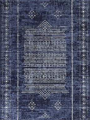 Boran Blue 7' x 10' Indoor/Outdoor Rug
