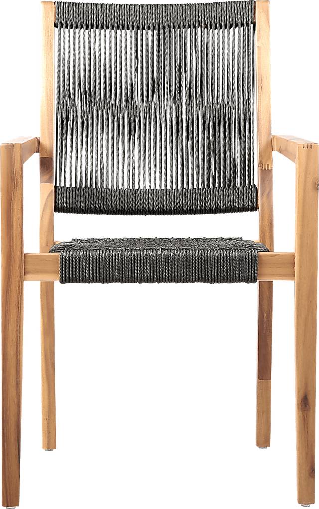 Outdoor Borbeck Black Arm Chair, Set of 2 - Thumbnail - Image 3