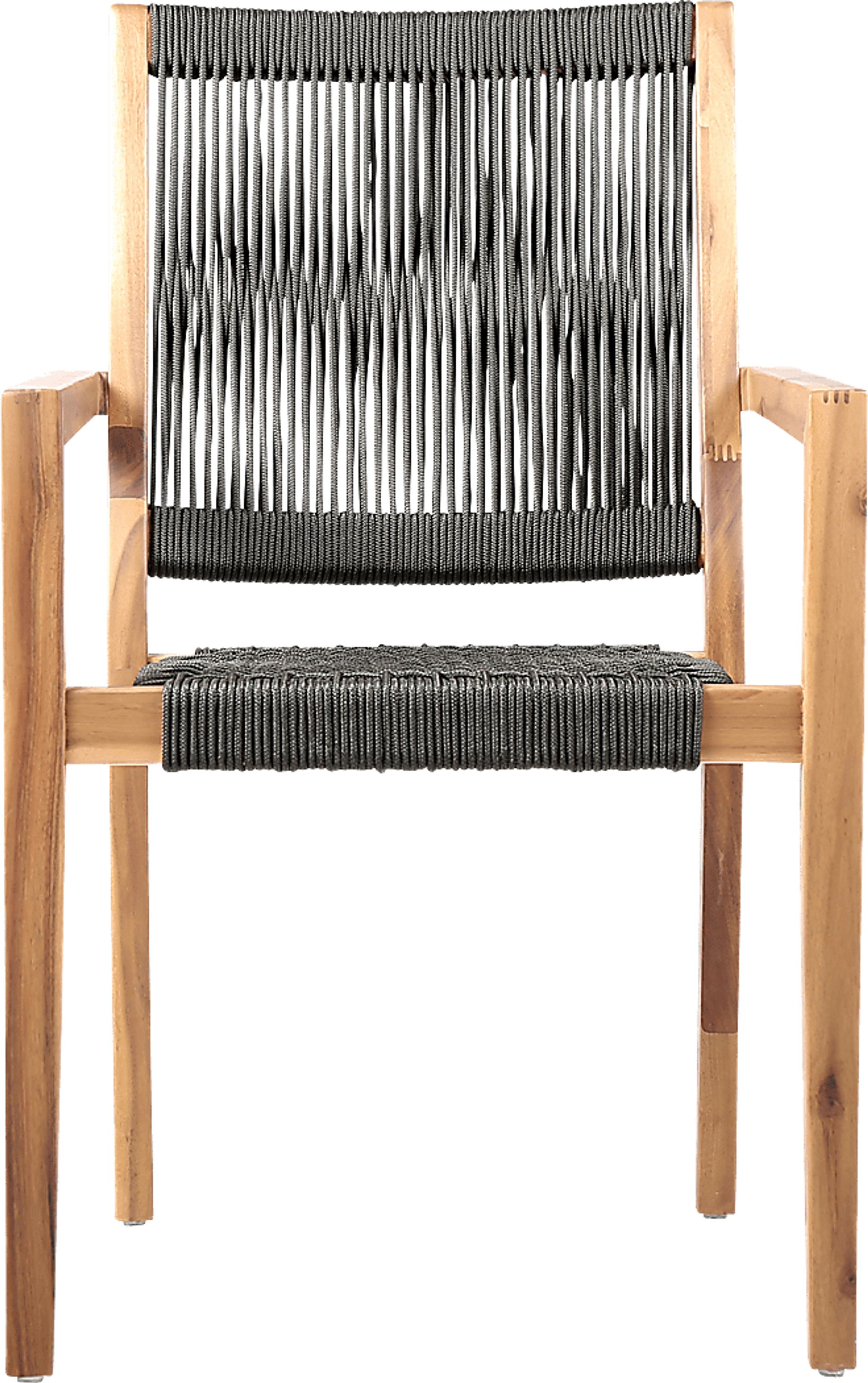 Outdoor Borbeck Black Arm Chair, Set of 2 - Image 3