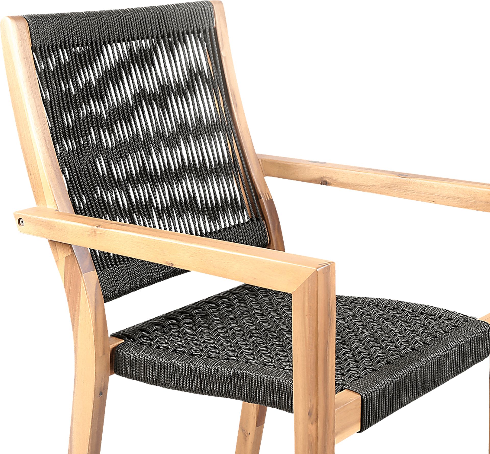 Outdoor Borbeck Black Arm Chair, Set of 2 - Image 5
