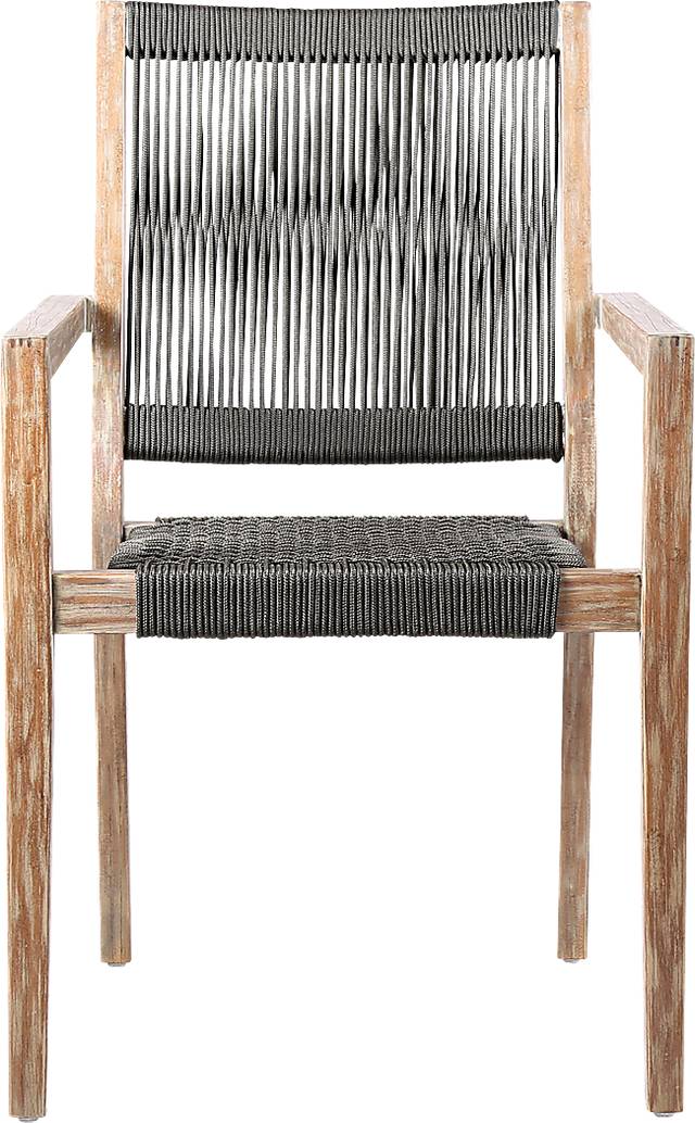 Outdoor Borbeck Black Arm Chair, Set of 2 - Thumbnail - Image 3