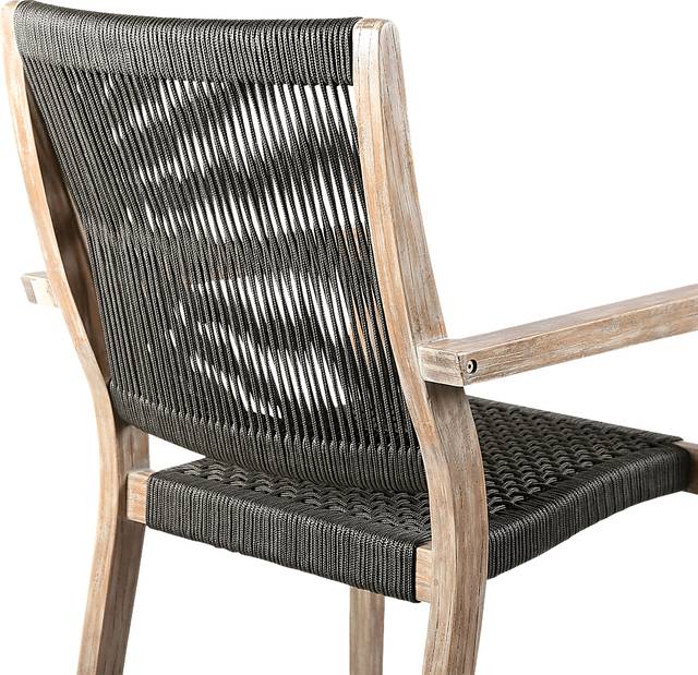 Outdoor Borbeck Black Arm Chair, Set of 2 - Thumbnail - Image 6