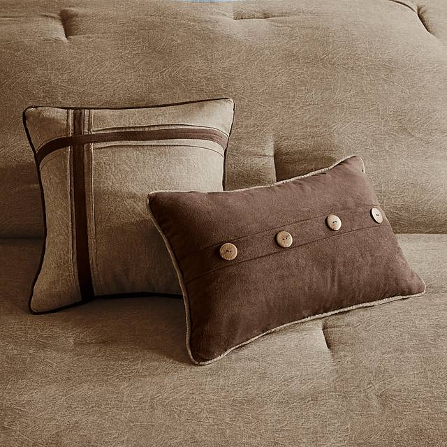 Borchard Brown 7 Pc King Comforter Set - Thumbnail - Image 9