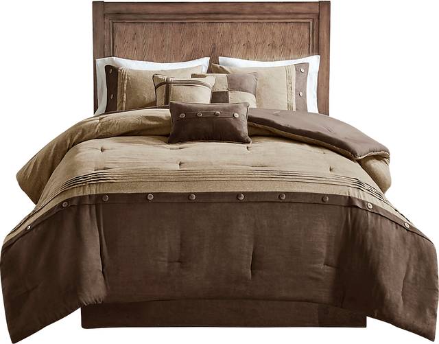Borchard Brown 7 Pc King Comforter Set - Thumbnail - Image 4