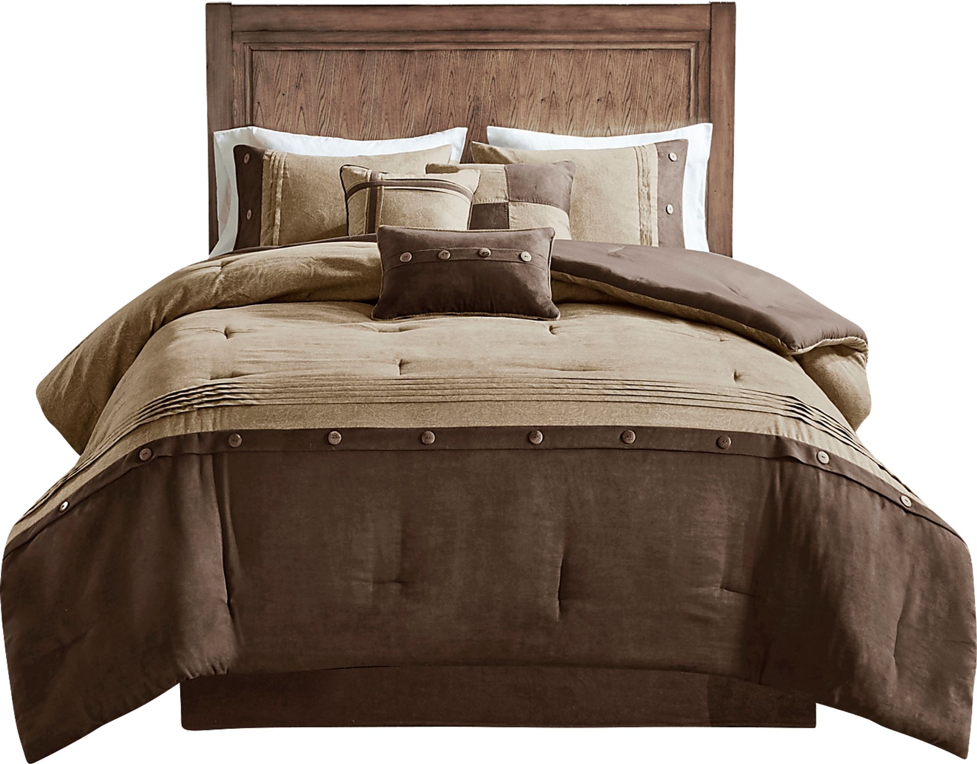 Borchard Brown 7 Pc King Comforter Set - Image 4