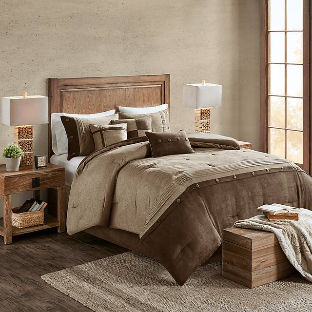 Borchard Brown 7 Pc King Comforter Set - Thumbnail - Image 1